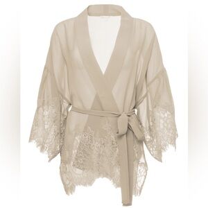 Coco Silk Lace Kimono / Blouse - Sand Shell, NWT, $299MSRP